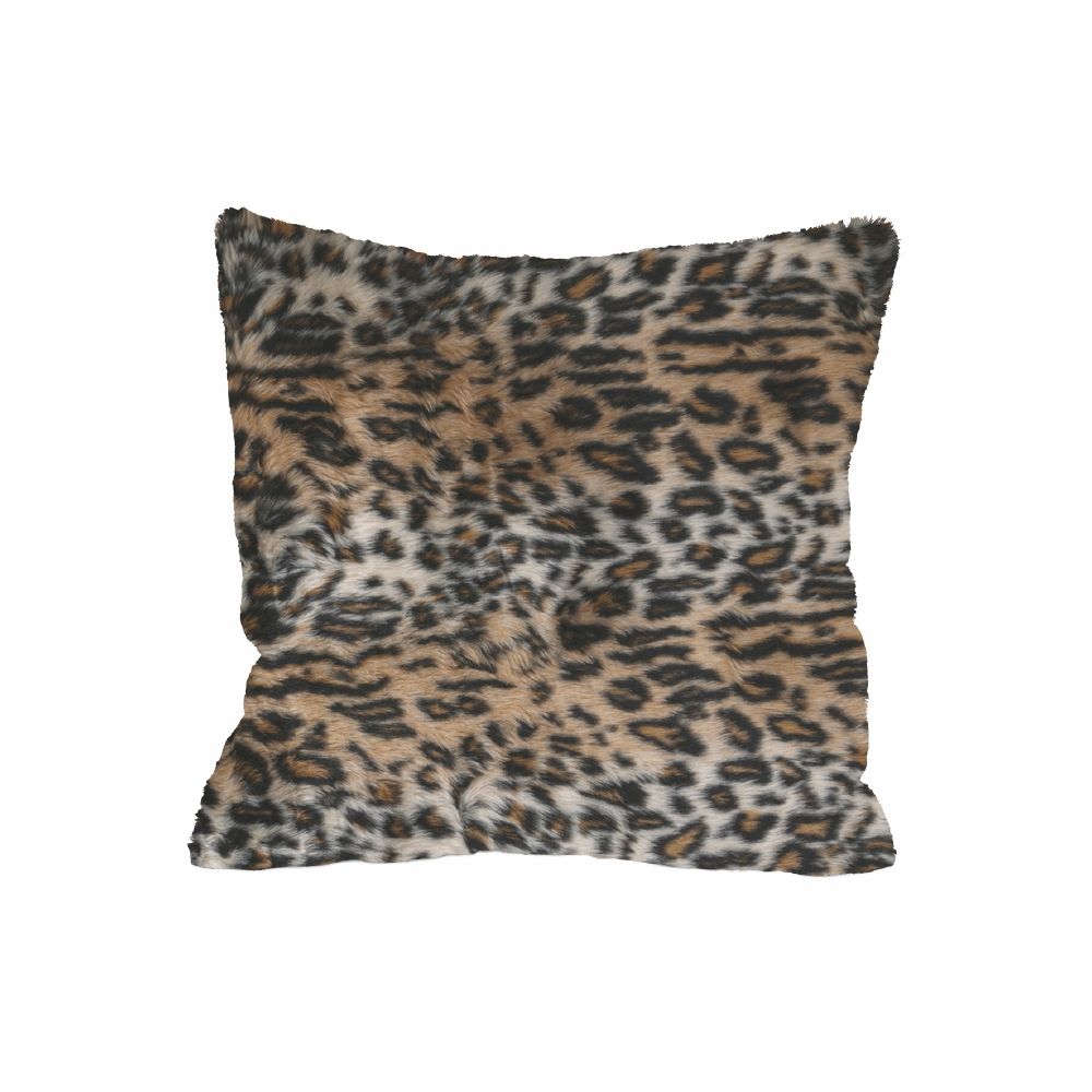 Cuscino arredo 45x45 cm effetto pelliccia, sfoderabile e lavabile, Animalier