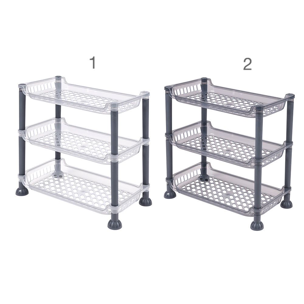 Carrello scaffaletto da cucina piccolo a 3 ripiani 32,5x17,5xh.33,5 cm