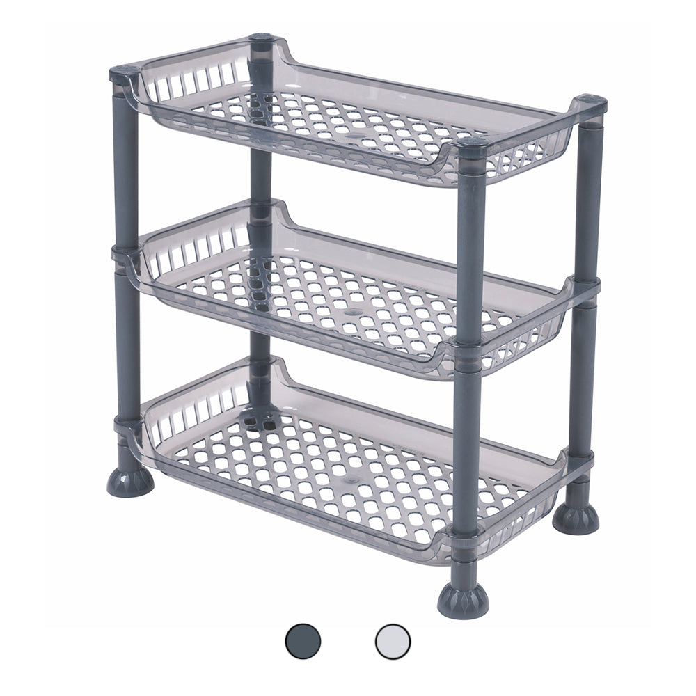 Carrello scaffaletto da cucina piccolo a 3 ripiani 32,5x17,5xh.33,5 cm