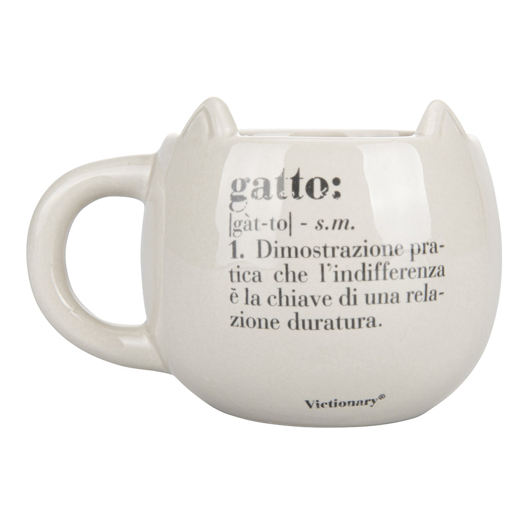 Set 2 tazze 400 ml in ceramica, Victionary Cats