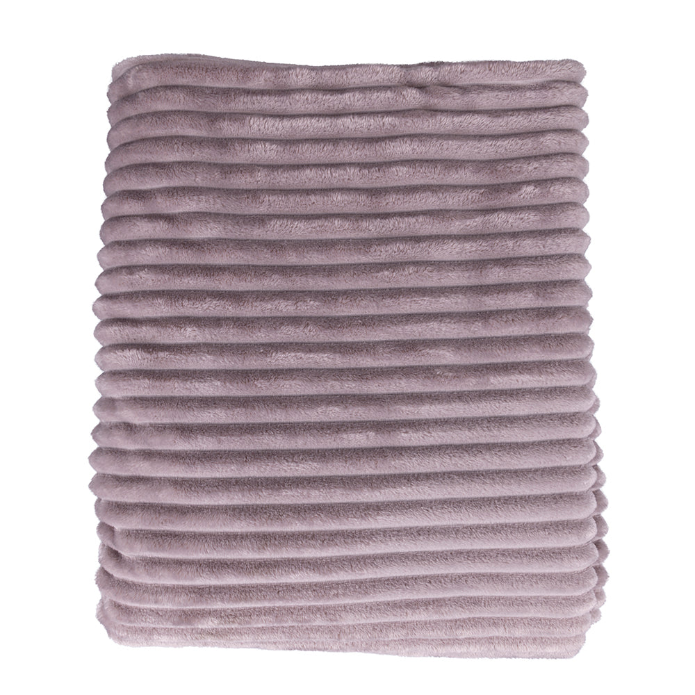 Coperta costine multiuso 130x160 cm in tessuto flannel fleece caldo e traspirante, Sibilla