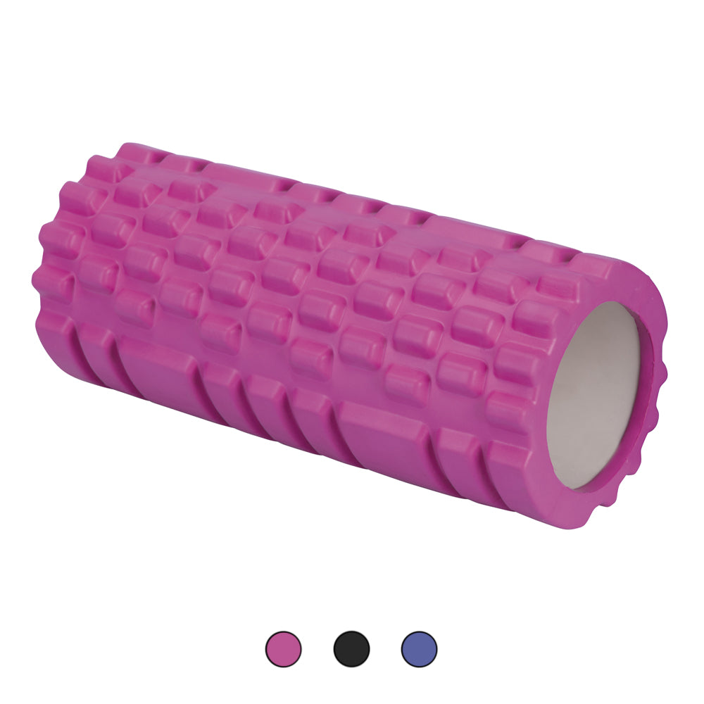 Foam roller rullo massaggiante per esercizi fitness in PVC e gomma