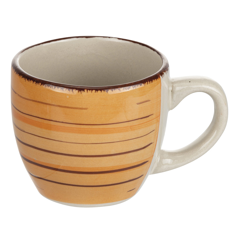 Tazzina caffè 90 ml in stoneware arancio, Lipari