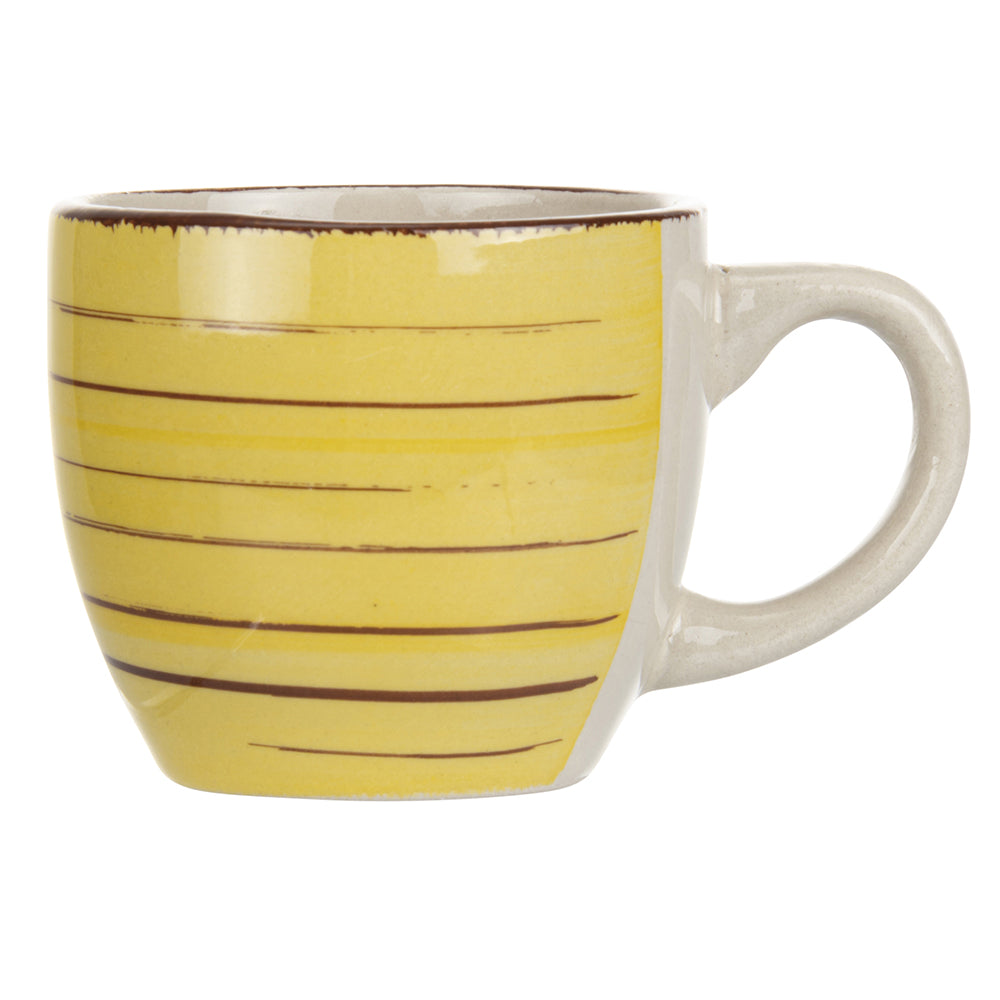 Tazzina caffè 90 ml in stoneware giallo, Lipari