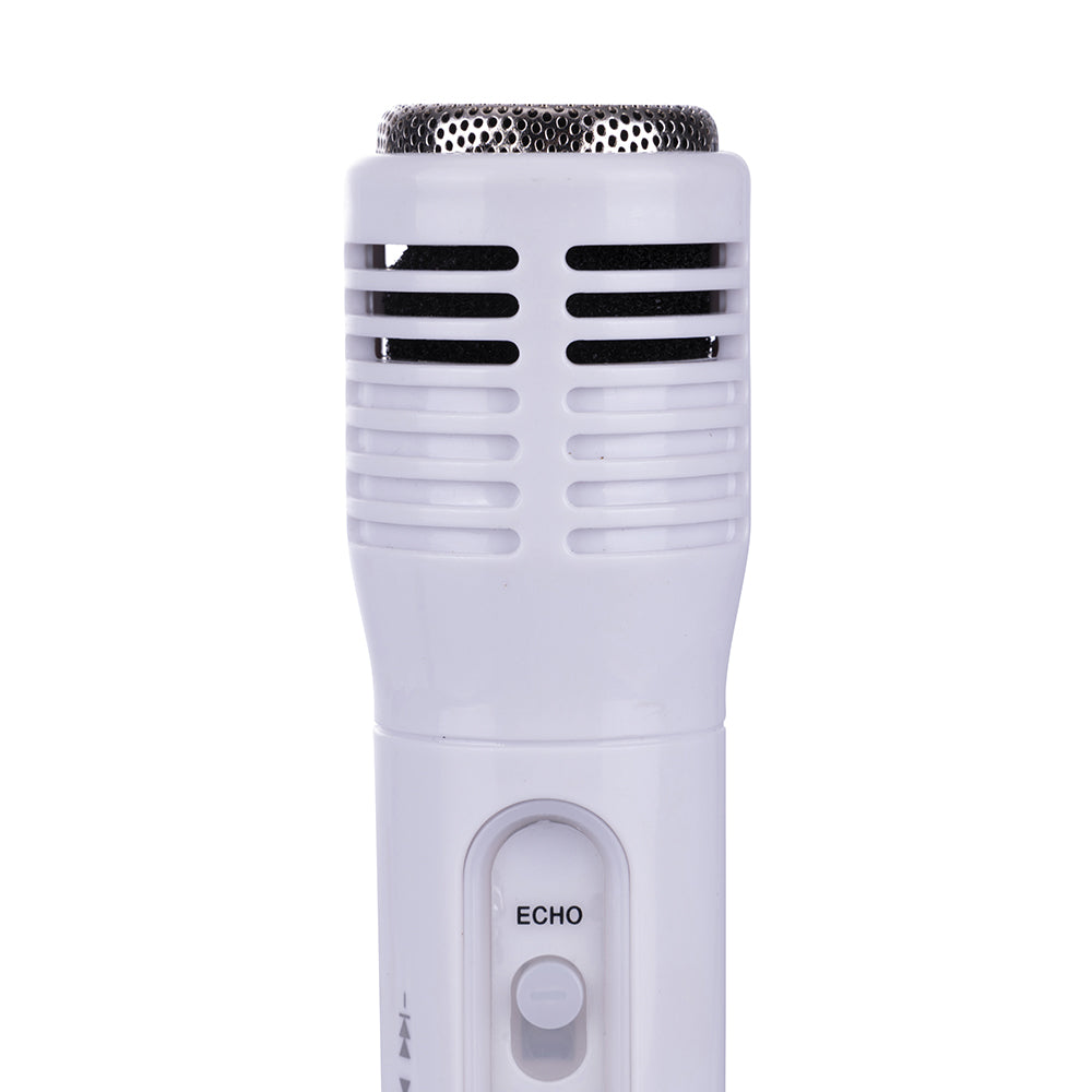 Microfono ricaricabile karaoke wireless 4 in1 con luci led con slot scheda SD Sing