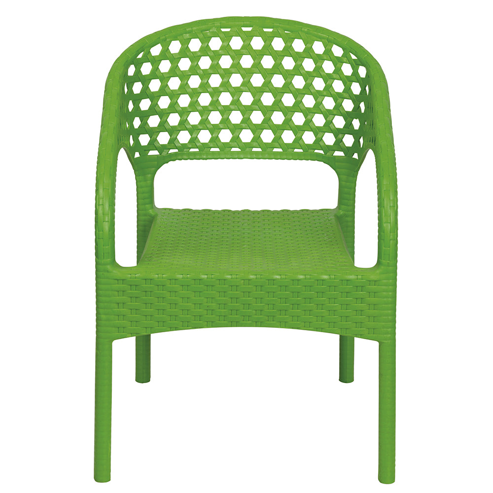 Sedia impilabile da esterno giardino in resina effetto rattan per bambini 38x36xh53 cm Bora Bora