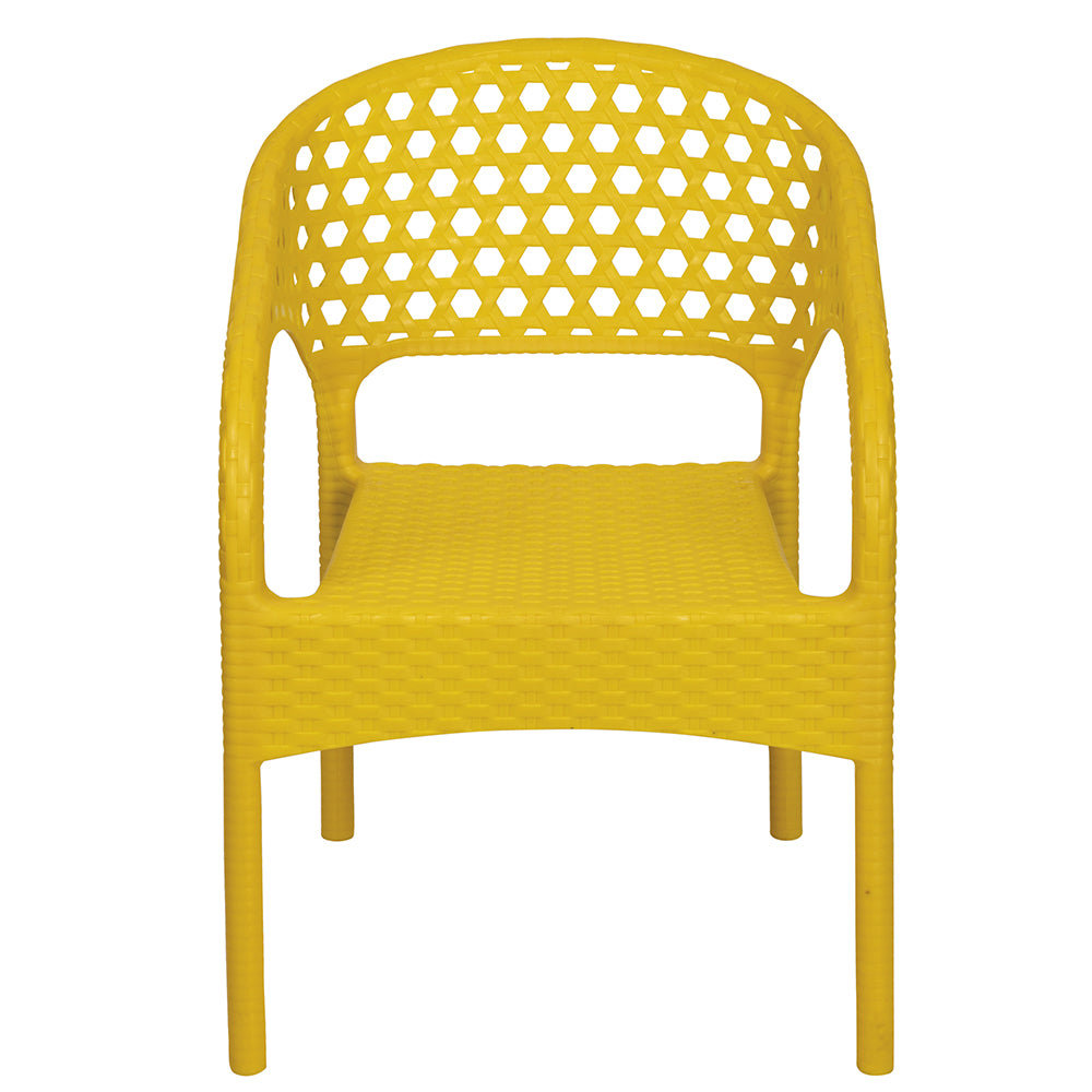 Sedia impilabile da esterno giardino in resina effetto rattan per bambini 38x36xh53 cm Bora Bora