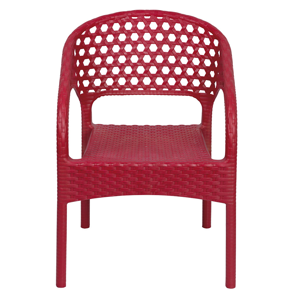 Sedia impilabile da esterno giardino in resina effetto rattan per bambini 38x36xh53 cm Bora Bora