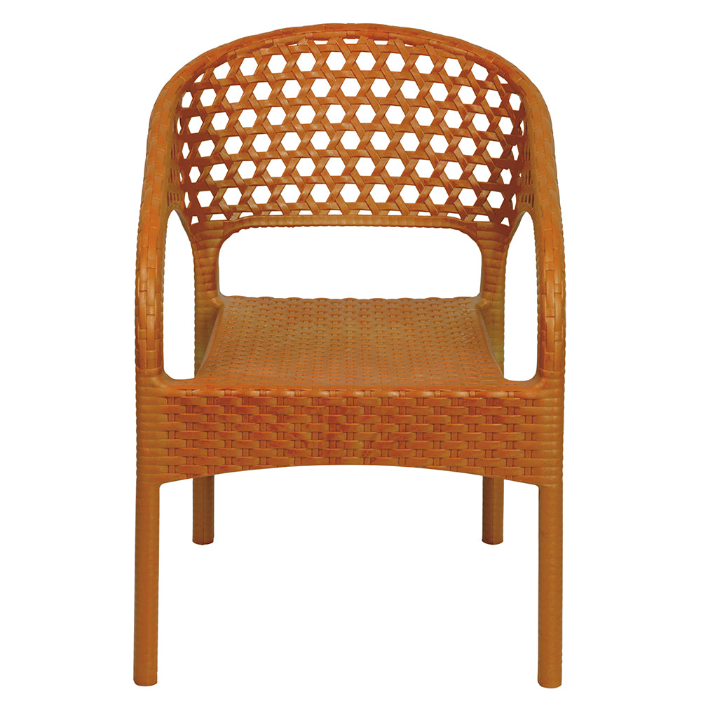 Sedia impilabile da esterno giardino in resina effetto rattan per bambini 38x36xh53 cm Bora Bora