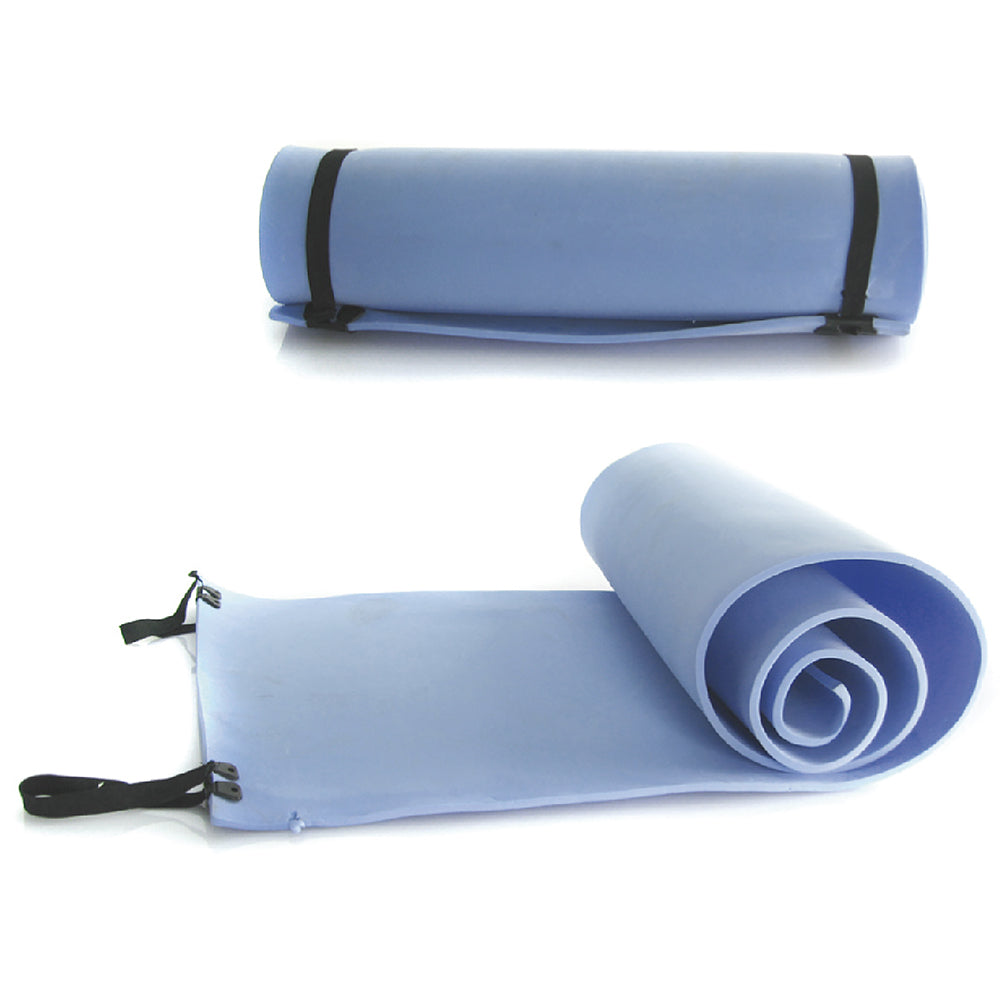 Tappetino stuoino camping-fitness 180x50 cm con laccetti per chiusura FitLover campeggio, sport, yoga