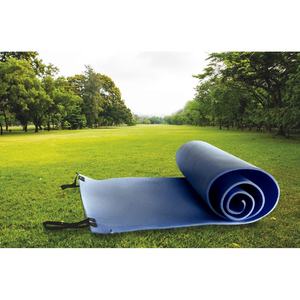 Tappetino stuoino camping-fitness 180x50 cm con laccetti per chiusura FitLover campeggio, sport, yoga