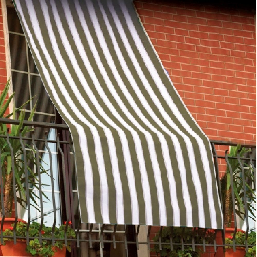 Tenda da sole a caduta 145x250 cm in cotone e poliestere impermeabile per balconi cortili e terrazze