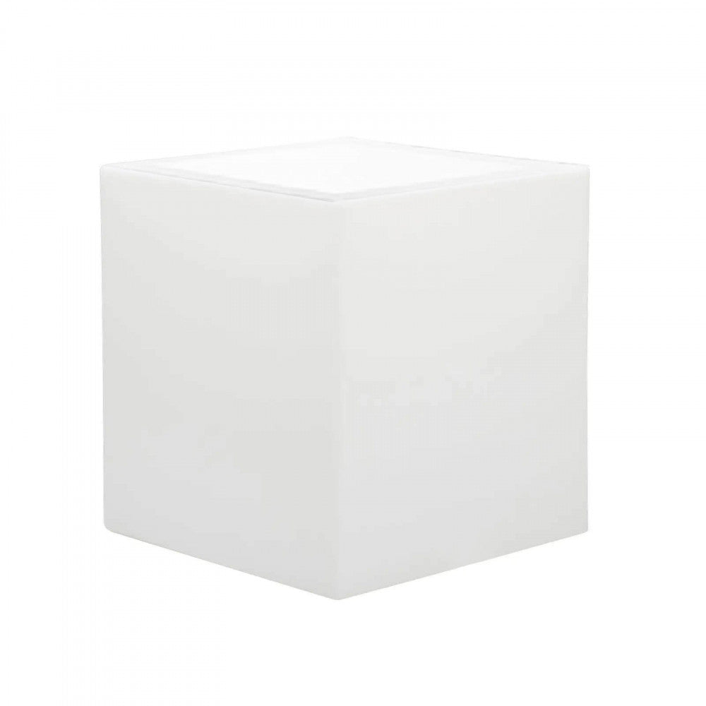 Vaso fioriera LED multicolor da esterno bar e ristornati in resina con telecomando e batteria solare Square Light