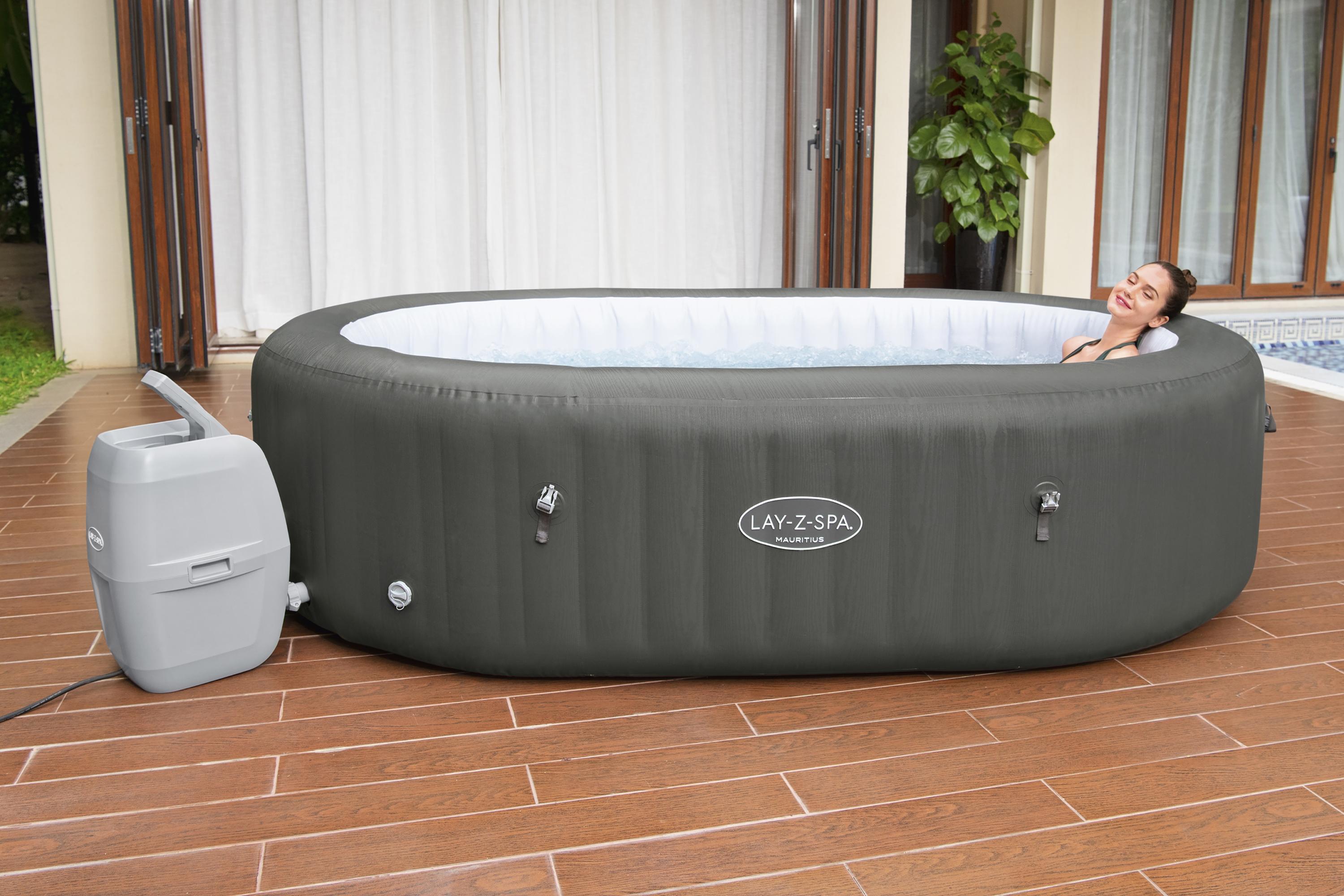 Idromassaggio gonfiabile ovale Lay-Z-Spa Mauritius AirJet 5-7 persone Bestway 60067