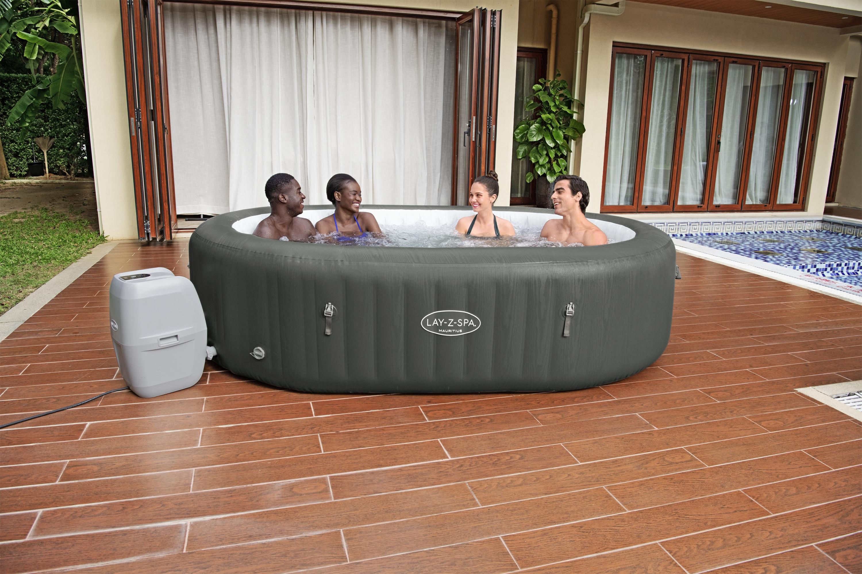 Idromassaggio gonfiabile ovale Lay-Z-Spa Mauritius AirJet 5-7 persone Be