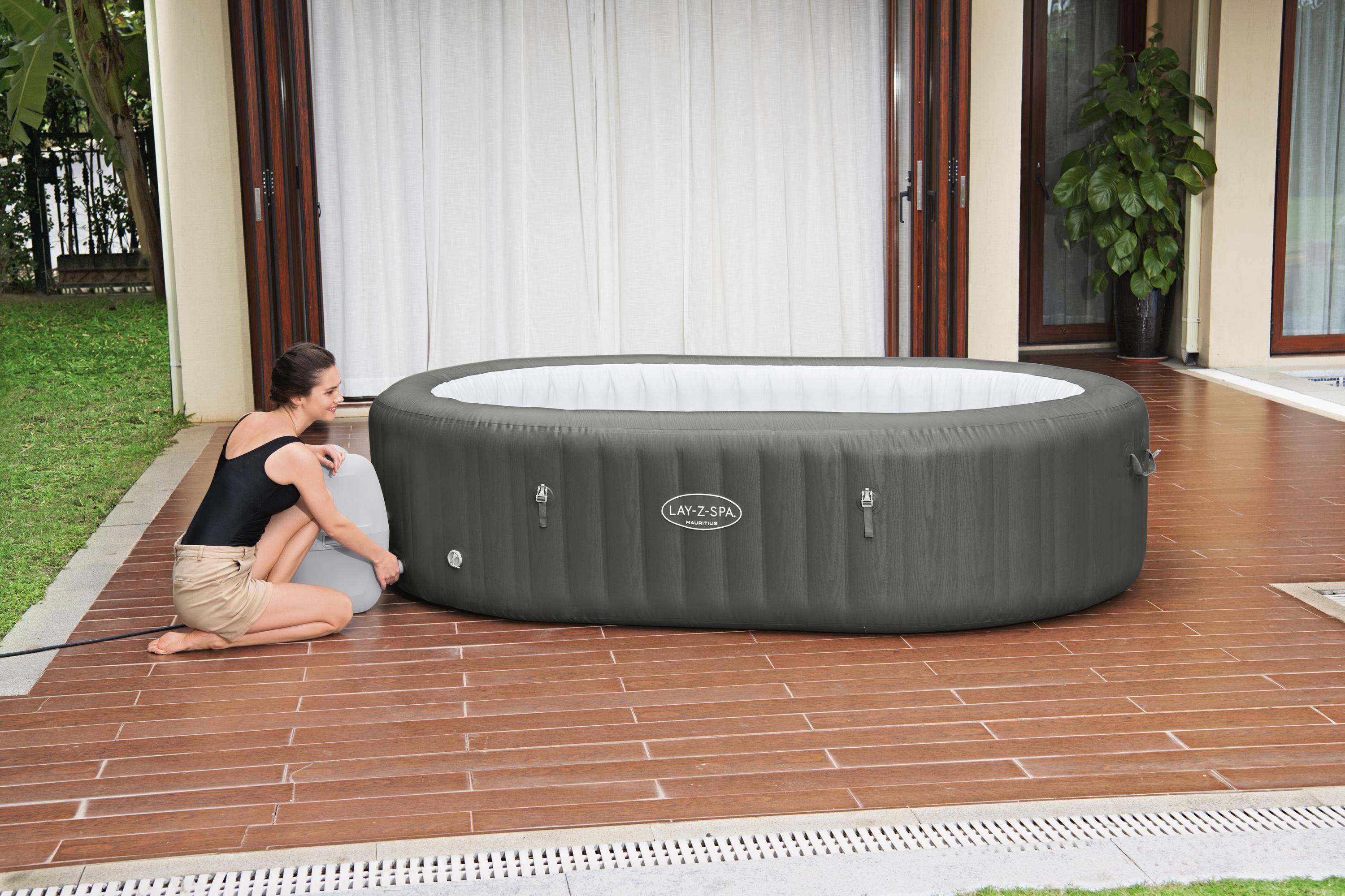 Idromassaggio gonfiabile ovale Lay-Z-Spa Mauritius AirJet 5-7 persone Be