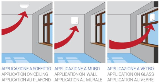 Aspiratore assiale elettrico per muro con apertura e chiusura automatica VMC 15W Levante