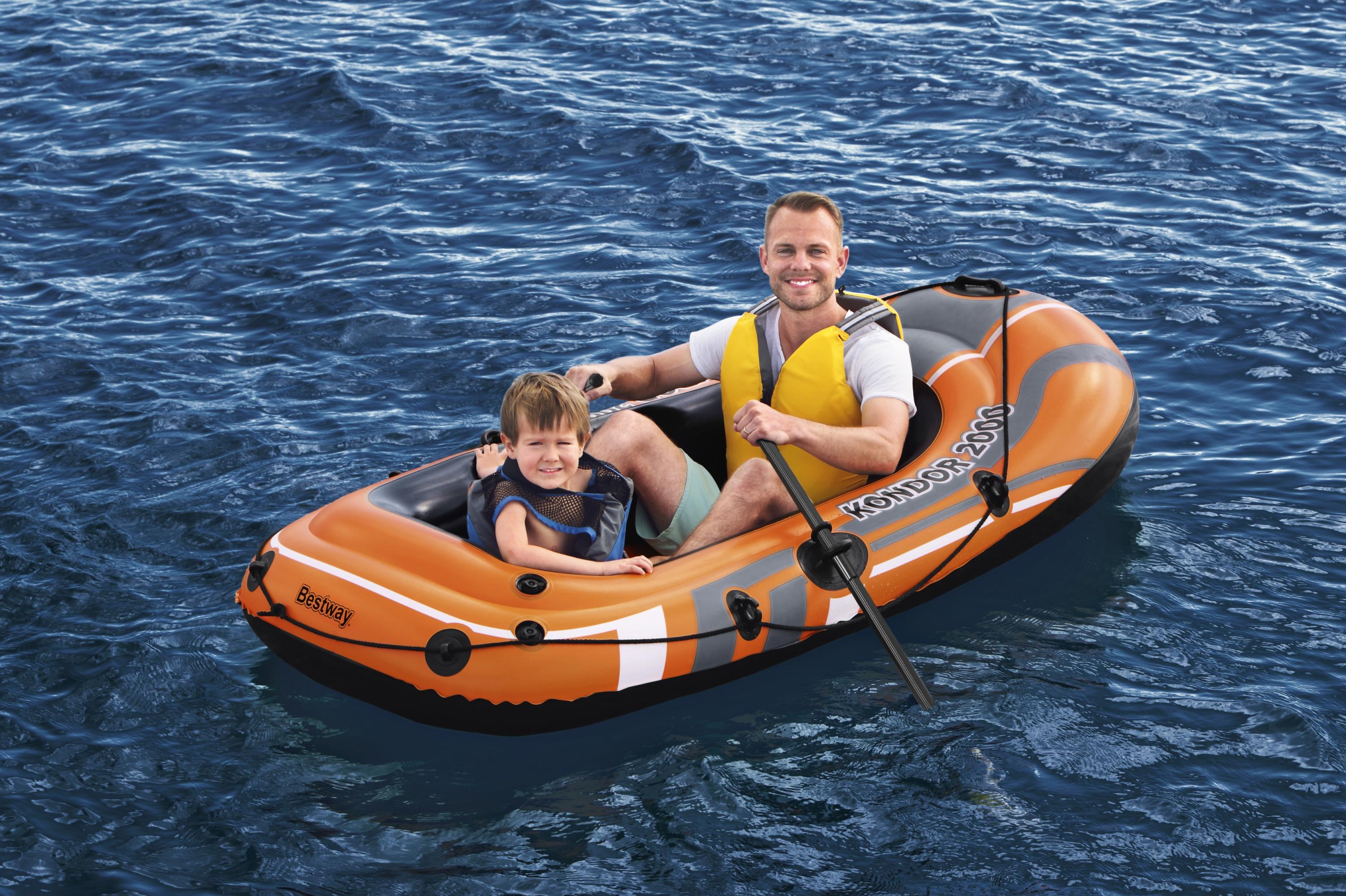 Canotto gommone gonfiabile Kondor 2000 con remi e pompa BestWay 61062