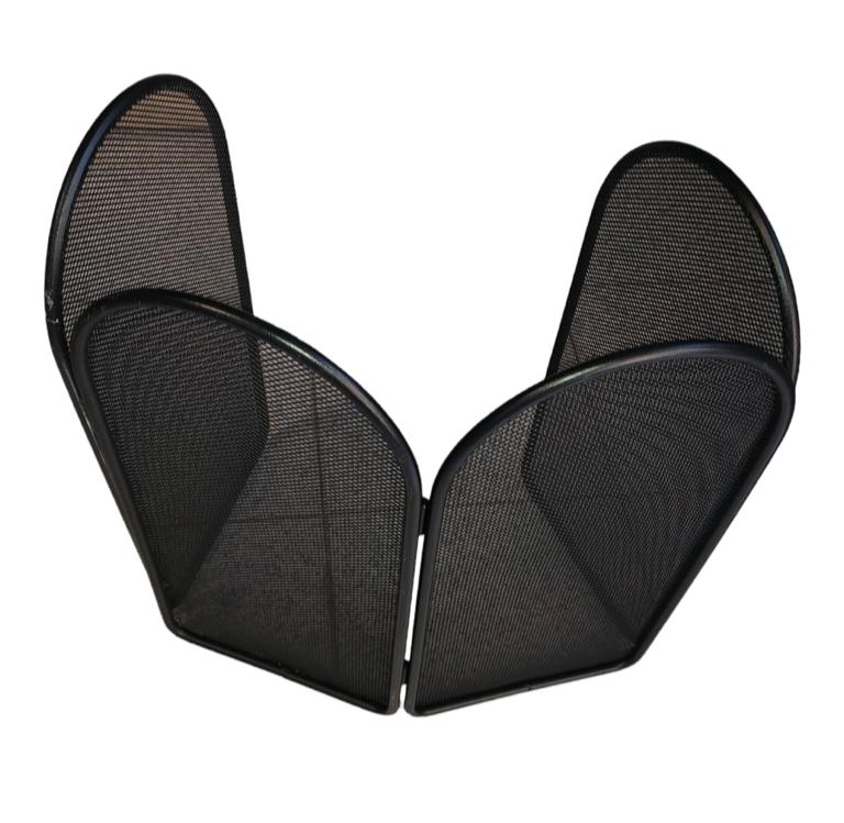 Parascintille pieghevole a 4 ante in ferro battuto per camini e caminetti