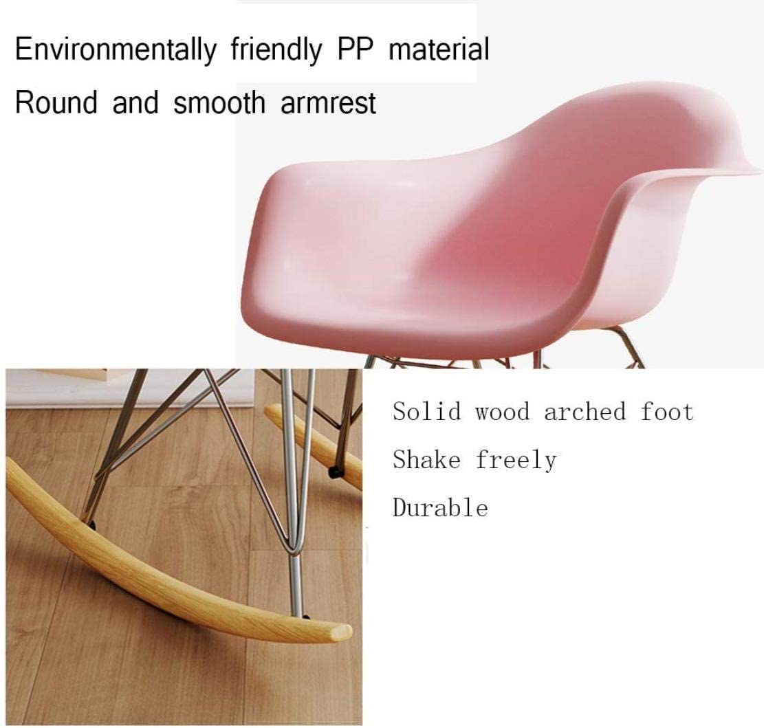 Sedia poltrona a dondolo da interno ufficio salotto con struttura in acciaio e seduta in ABS Julian