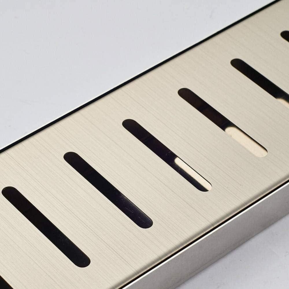 Kit griglia canaletta di scarico in acciaio da incasso per bagno con scarico a filo CN-01