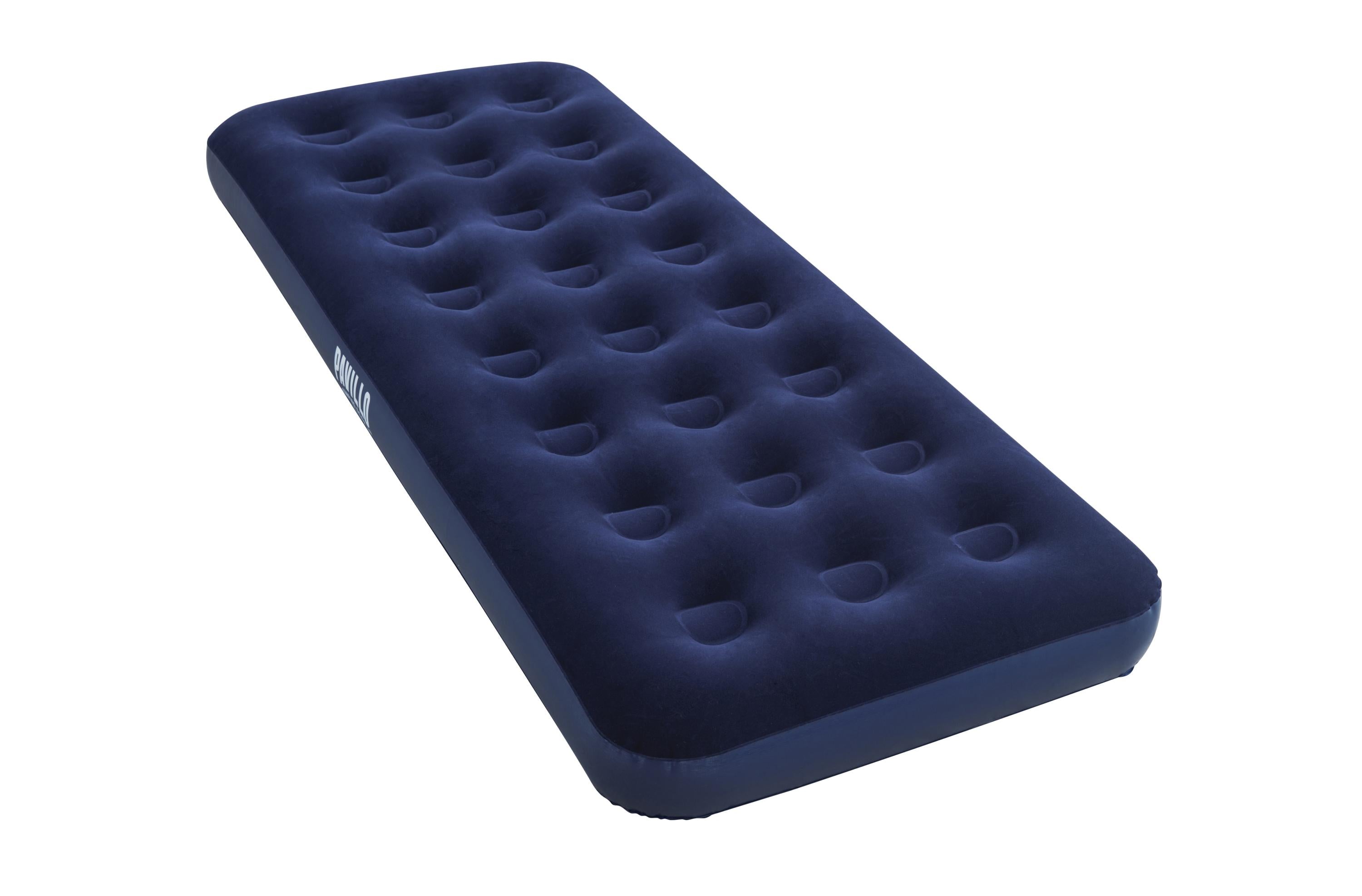 Materasso Gonfiabile Airbed Singolo Velluto Blu Floccato Pavillo Bestway 67000
