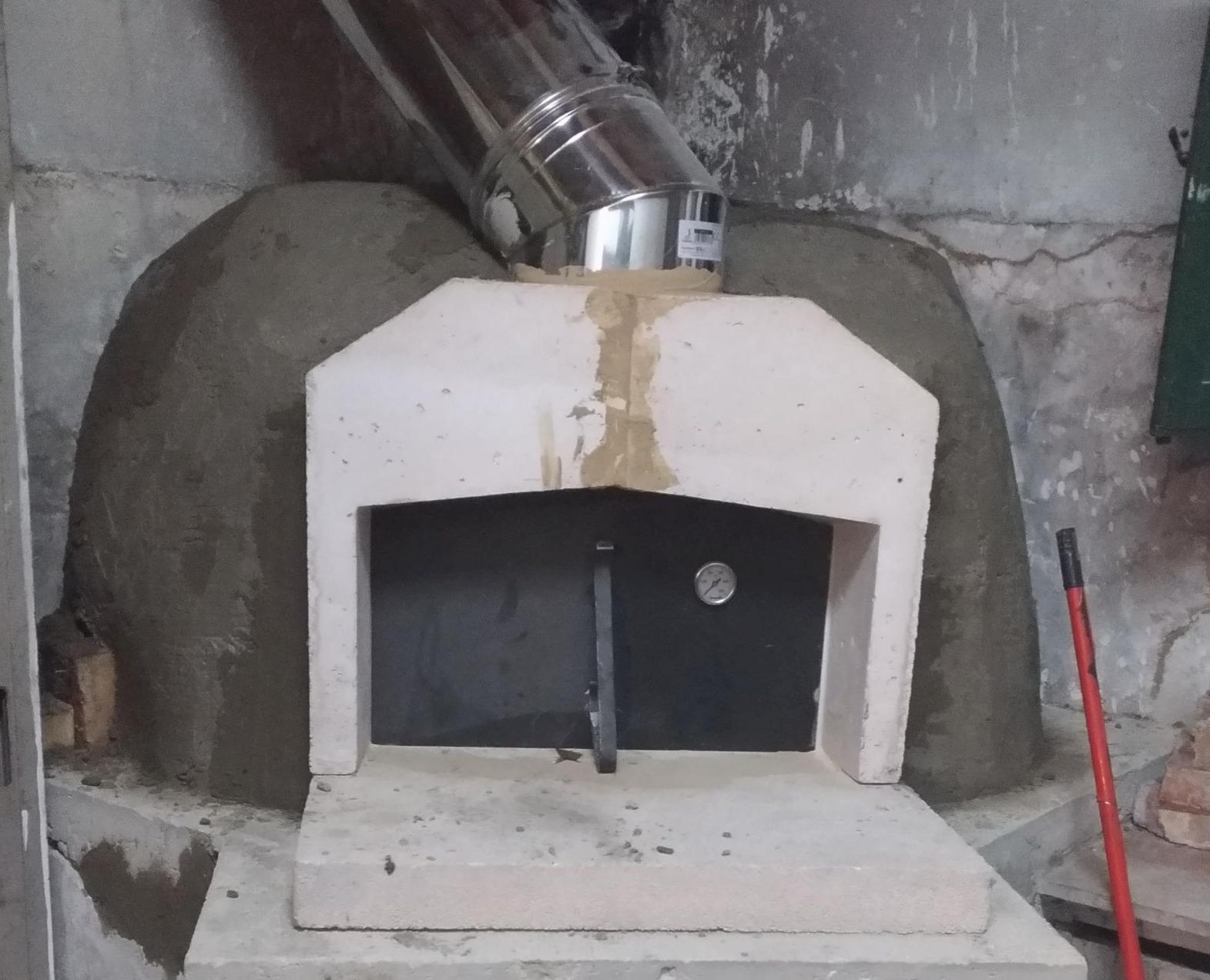 Forno a legna da incasso prefabbricato in refrattario per pizza Croccante VZF-2