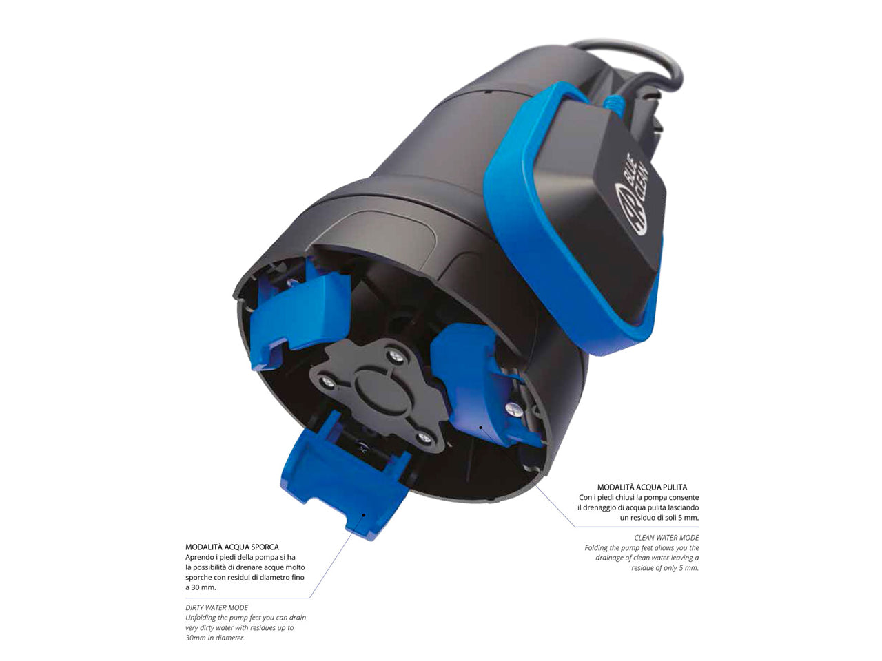 Elettropompa ad immersione per pulizia delle acque chiare e scure 13,000 L/h ARUP 750 PT Annovi Reverberi