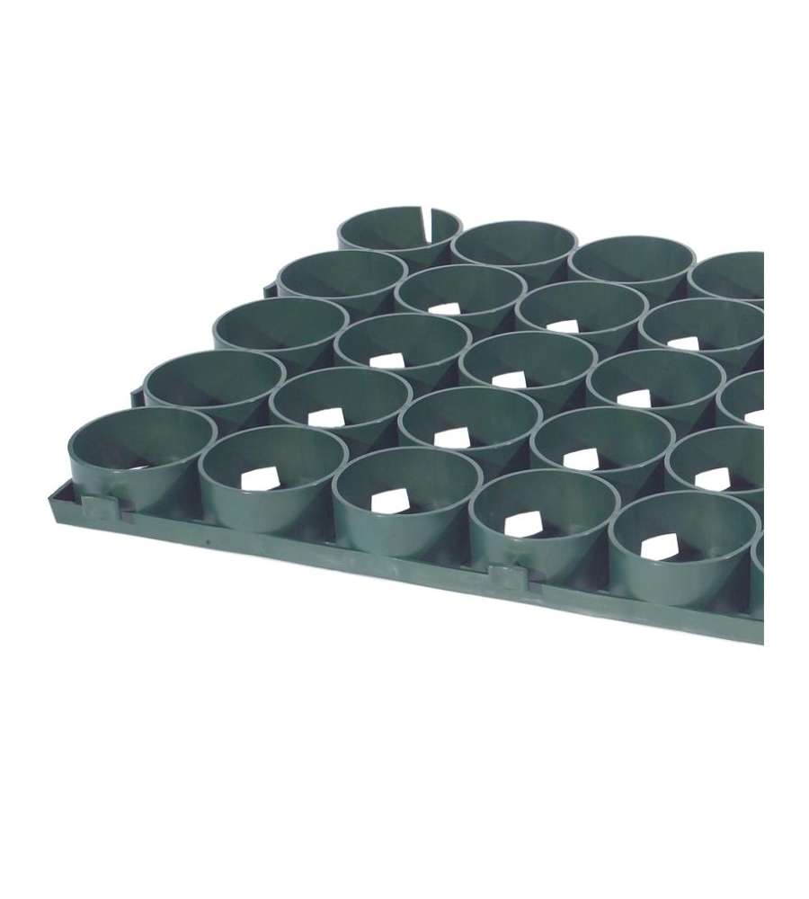 Griglia pavimento grigliato salva prato in polietilene verde 80x40x4,5 cm P80V