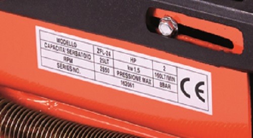 Compressore carrellato 25 Litri 8 bar Brixo Ghibli