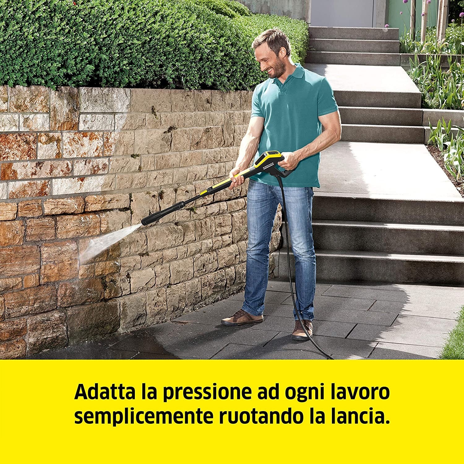 Idropulitrice Karcher K4 ad acqua fredda con accessori Karcher 1800W K4 Power Control