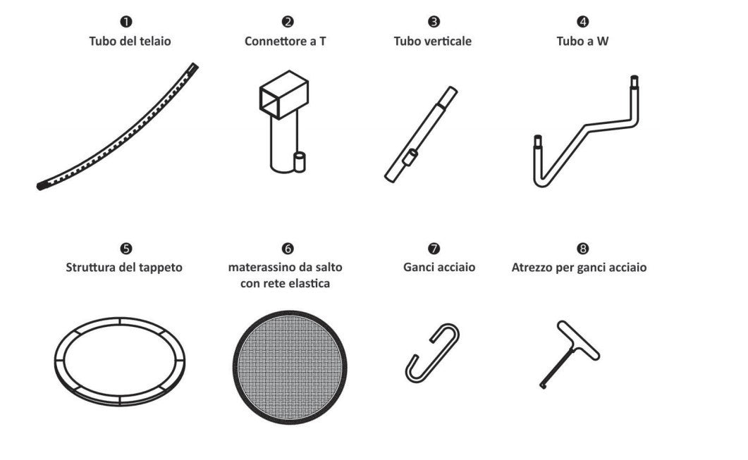 Trampolino tappeto Elastico 305cm Bimbo Jumpy Pro