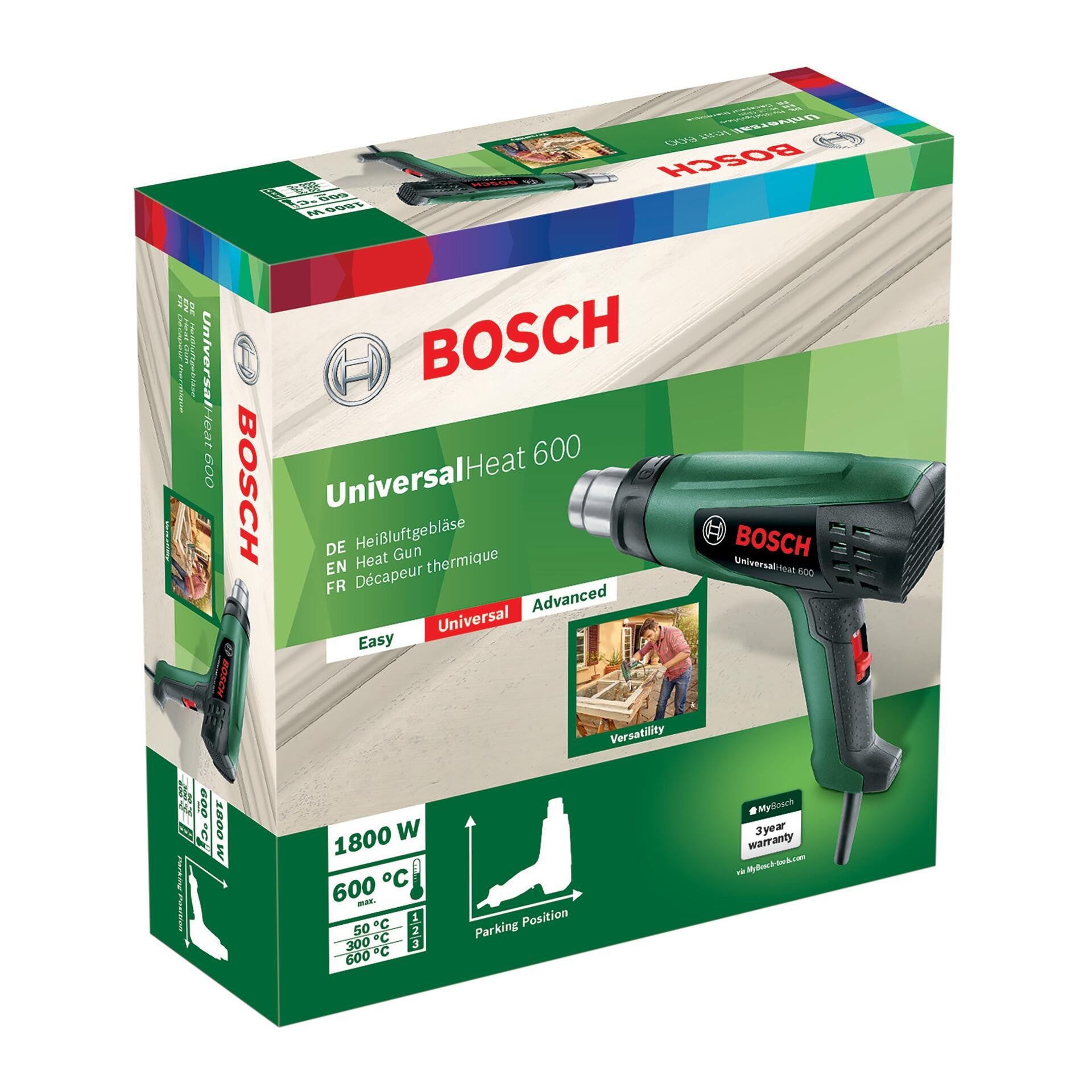 Pistola termica con 3 regolazioni di temperatura 1.800W BOSCH UniversalHeat 600
