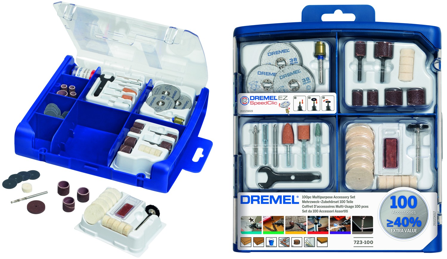 Dremel Set di accessori multiuso da 100 pezzi 2615S723JA