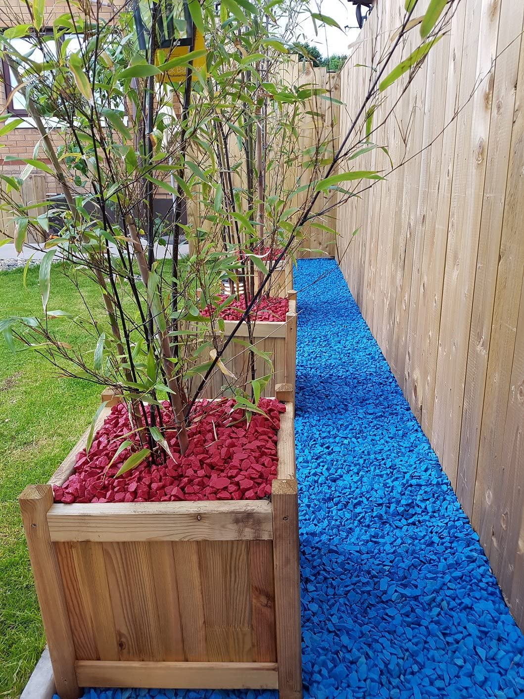 Sassolini pietre decorative per interno o esterno casa colore azzurro confezione 7x7x15 cm Home Stones