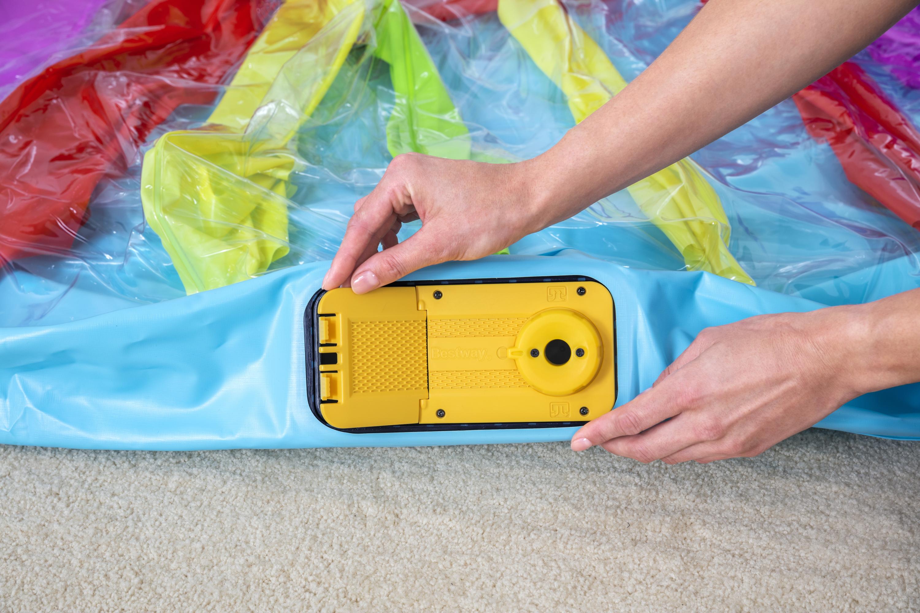 Castello gonfiabile Fisher Price Bouncer Bouncetopia pompa incorporata B