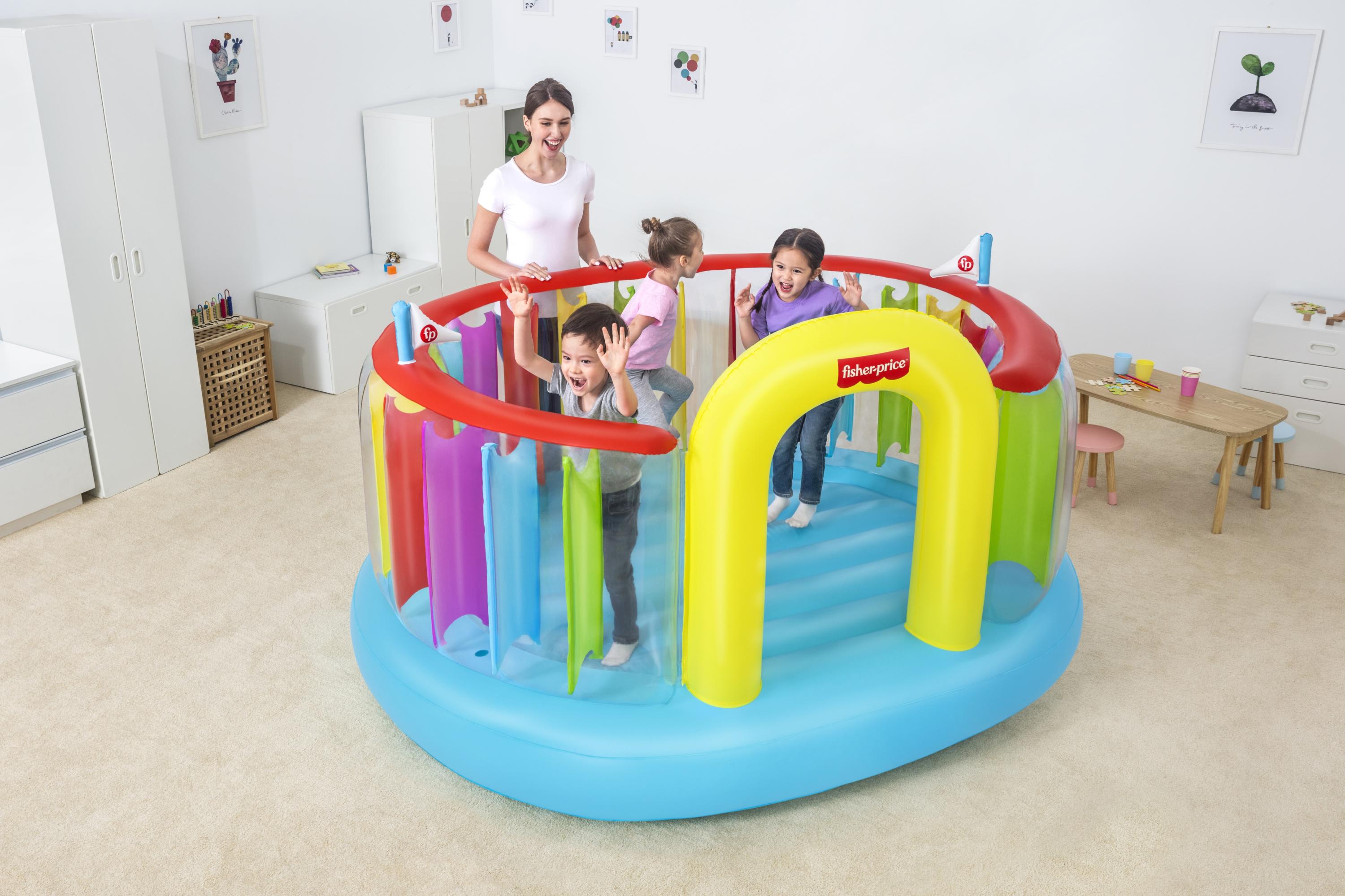 Castello gonfiabile Fisher Price Bouncer Bouncetopia pompa incorporata BESTWAY 93561