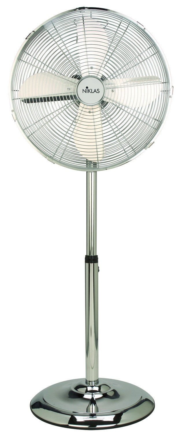 Ventilatore a piantana in acciaio 4 pale 40 cm Niklas Newage Chrome