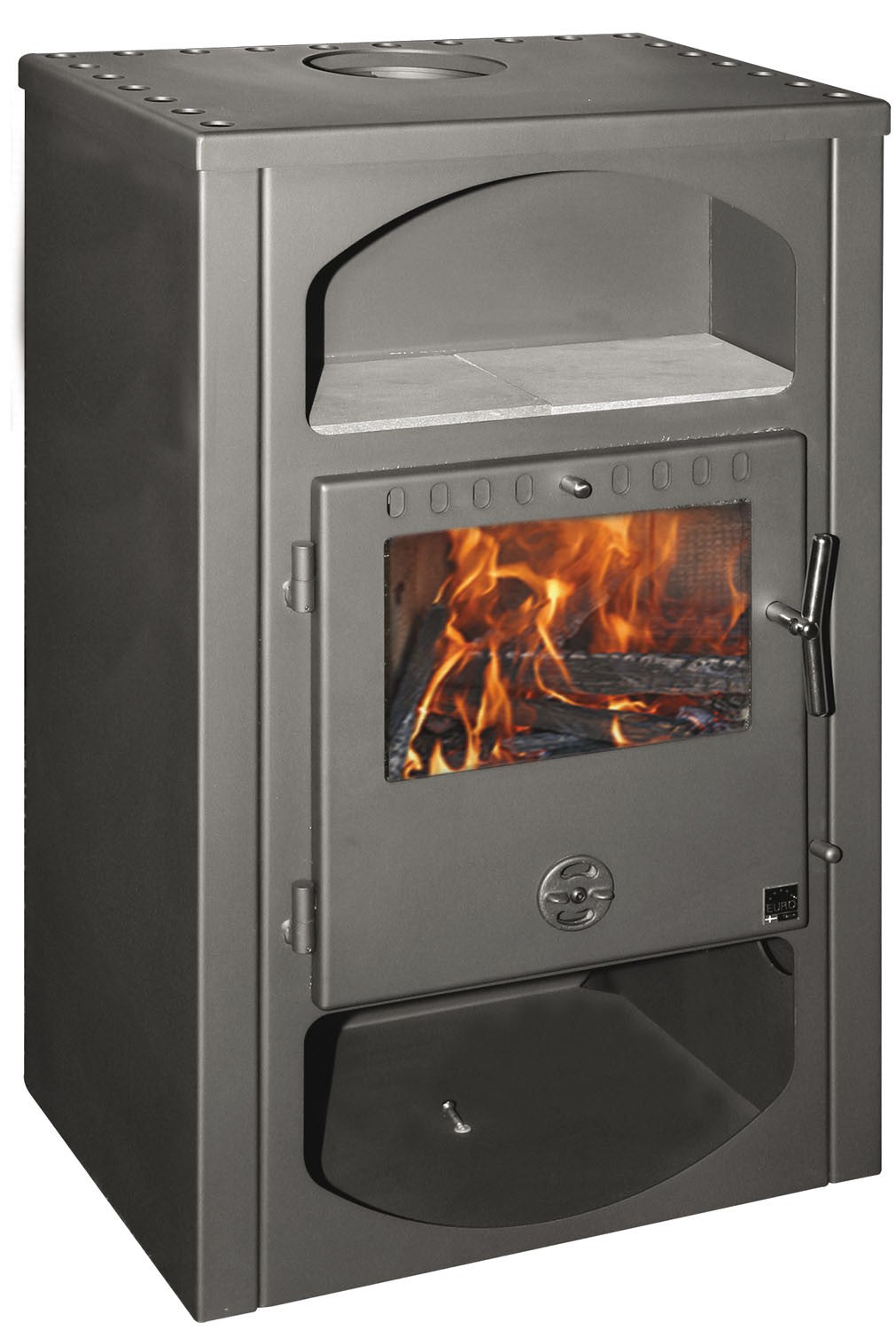 Stufa a legna con struttura in acciaio pesante 6 Kw modello Ponza