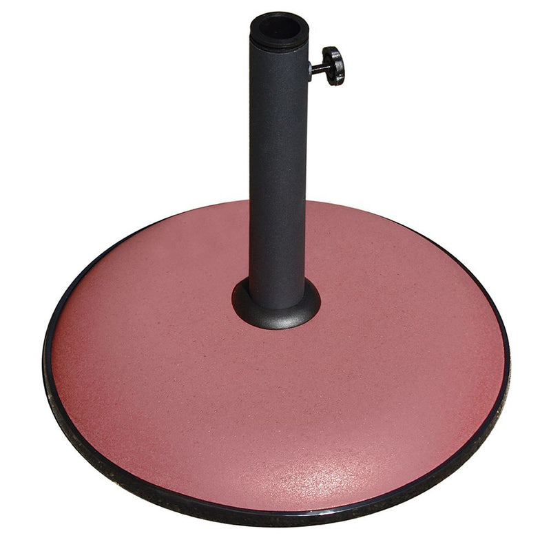 Base tonda per ombrelloni a palo centrale in ferro e cemento 16 kg con tubo Ø41,5 cm regolabile