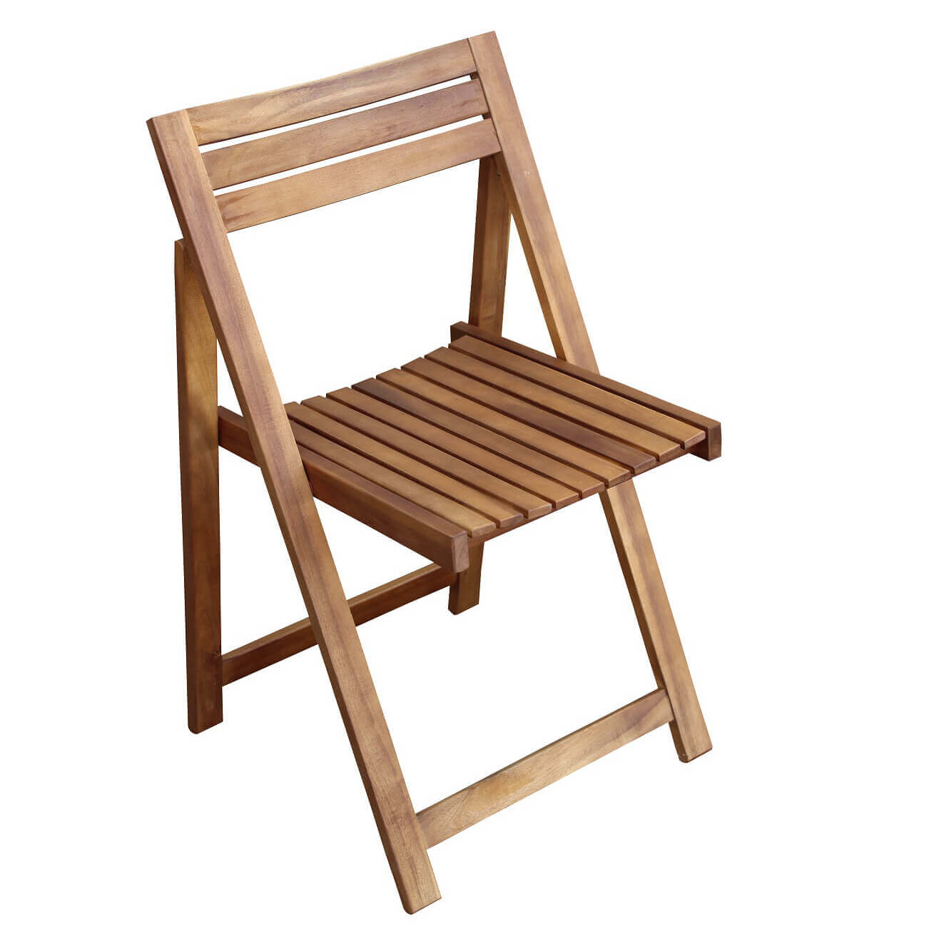 Sedia pieghevole da esterno in legno massiccio di acacia Miele