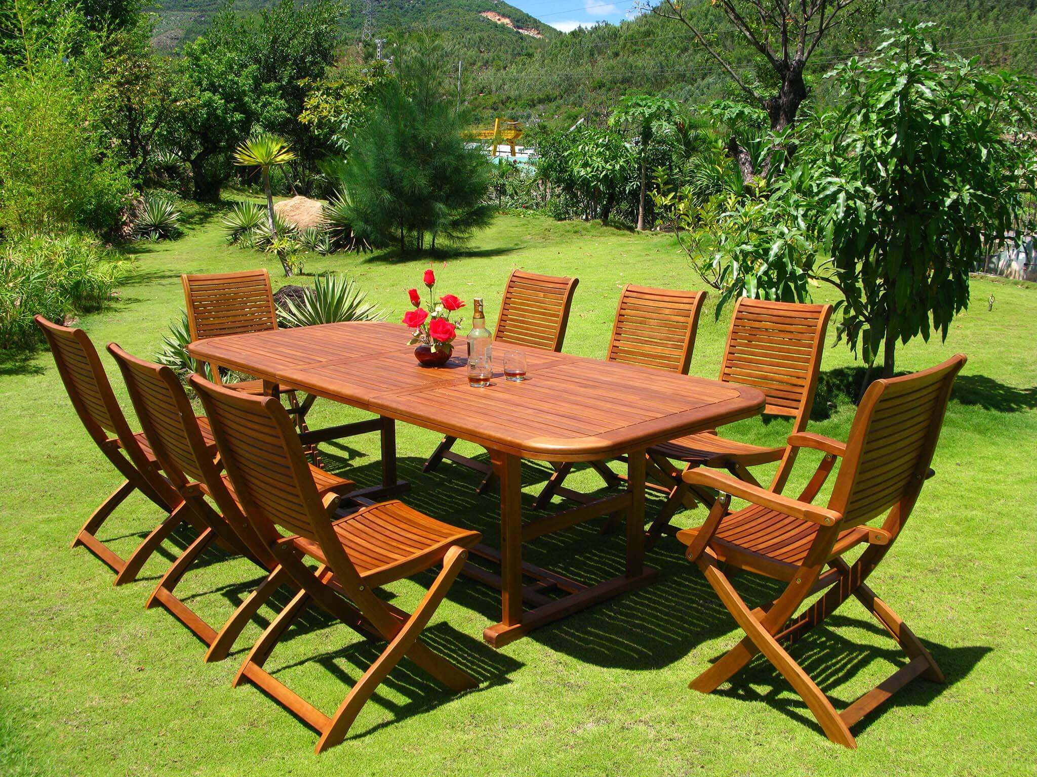 Tavolo per esterno rettangolare allungabile fino a 240 cm DOUBLE