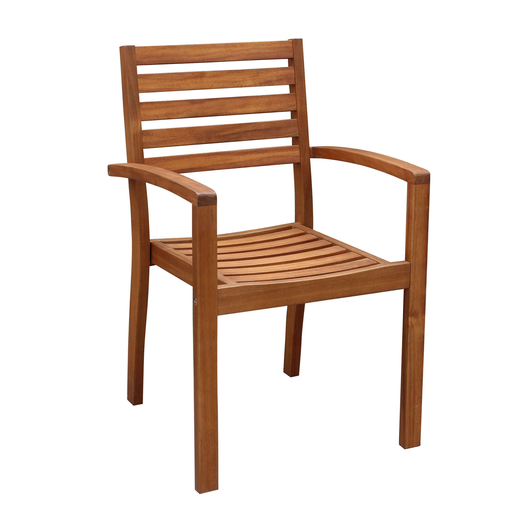 Sedia poltrona in legno di acacia impilabile VIERNA