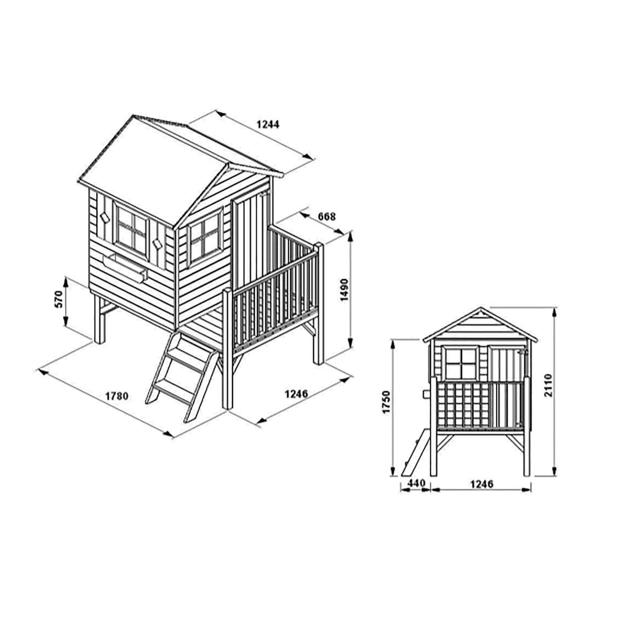 Casetta palafitta in legno gioco da giardino Winnie first Wooden chalet