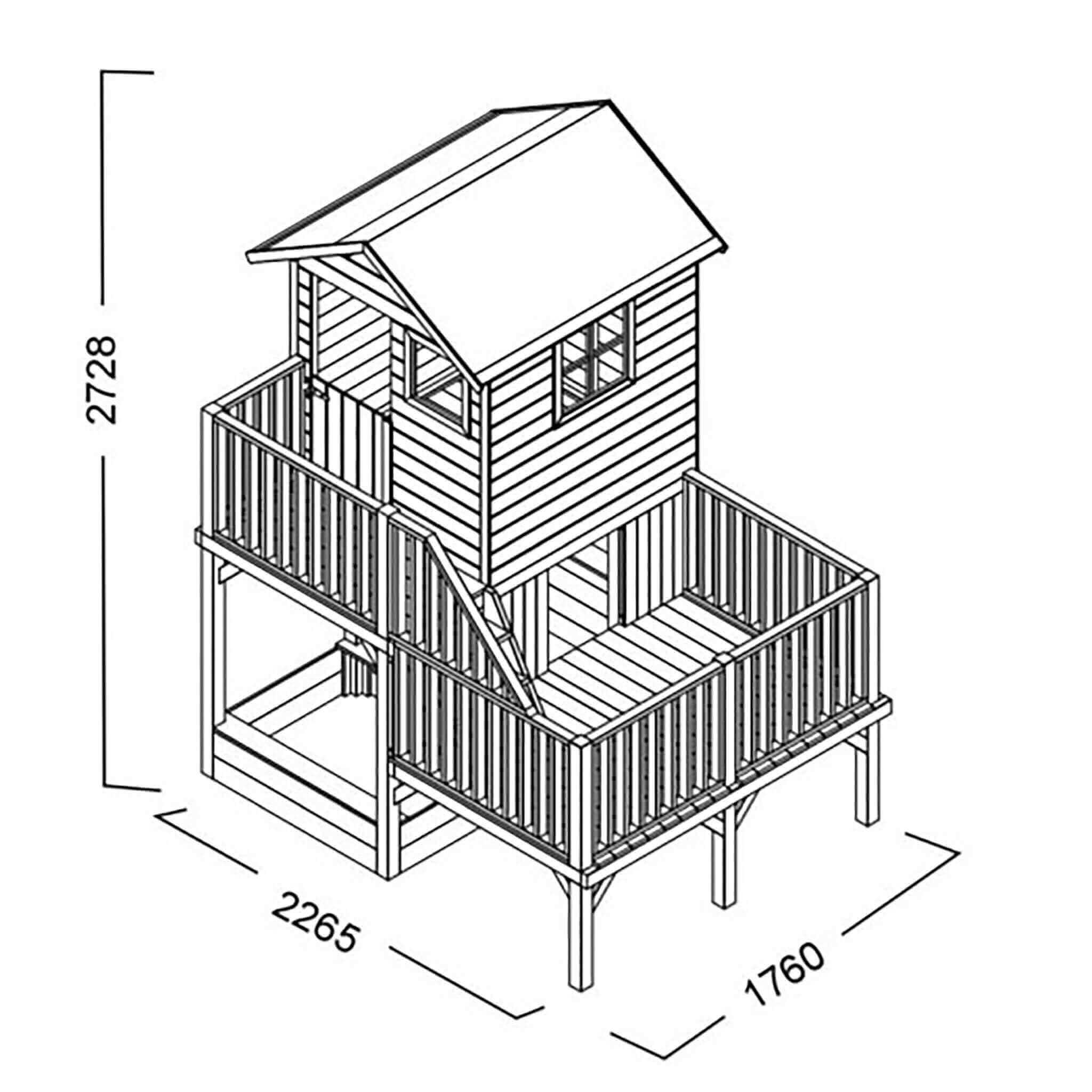 Casetta palafitta in legno gioco da giardino Winnie Wooden chalet