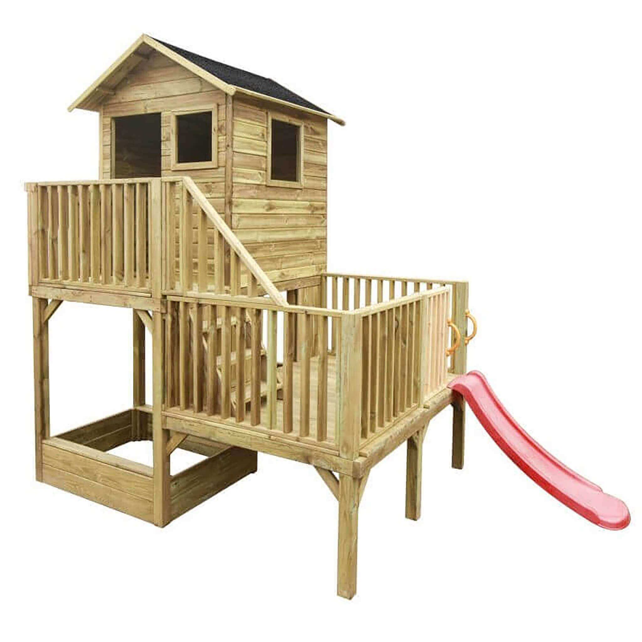 Casetta palafitta in legno gioco da giardino con scivolo Winnie Wooden c