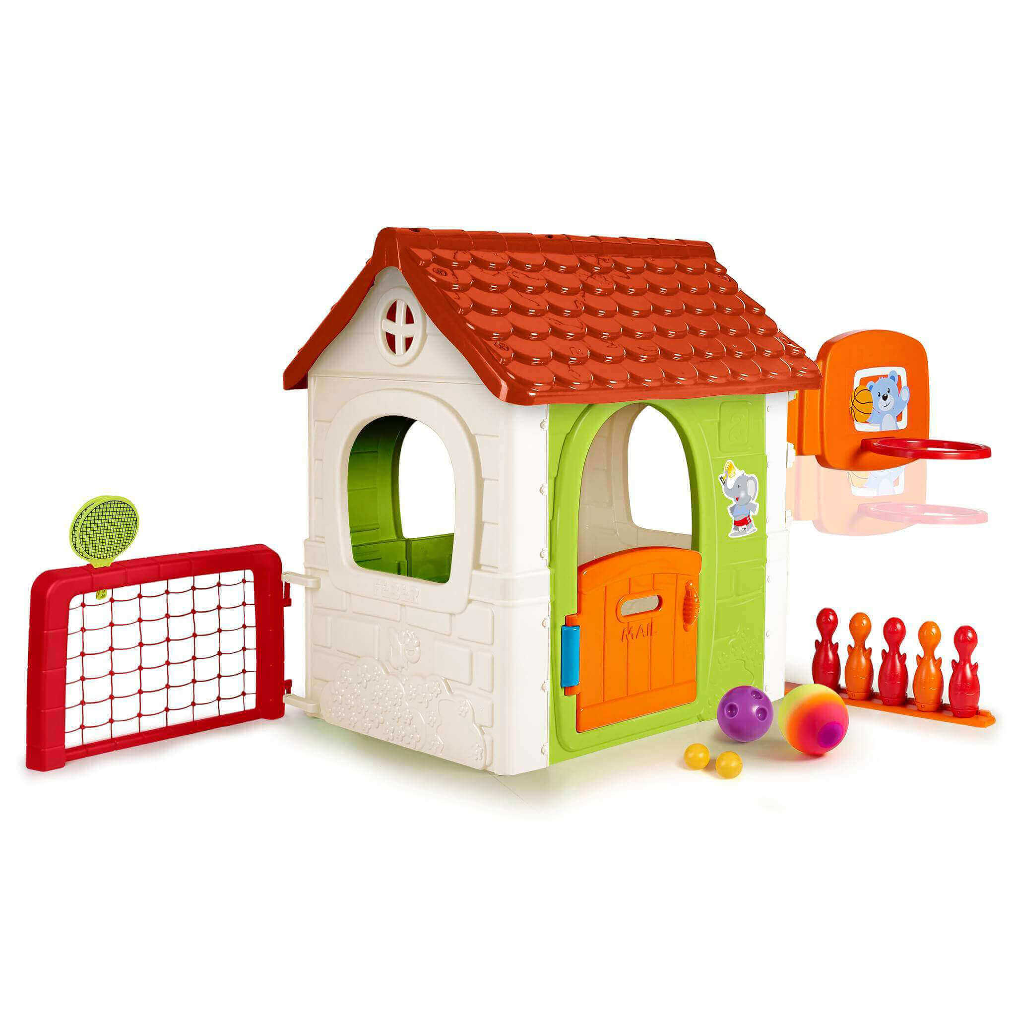 Casetta gioco da giardino per bambini Multi Attività 6in1