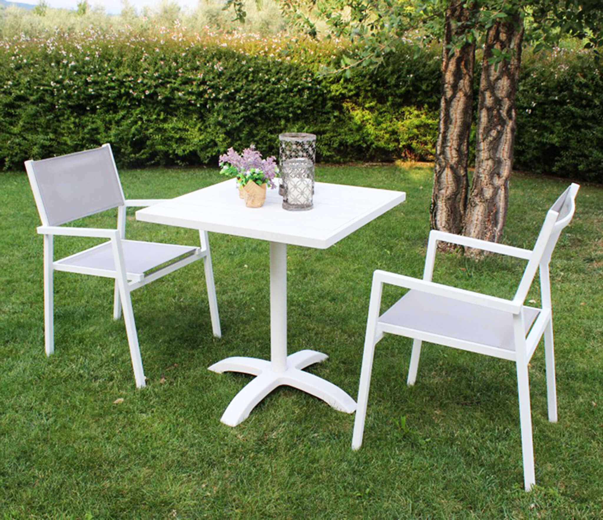 Sedia poltrona in alluminio per esterno impilabile ERACLE