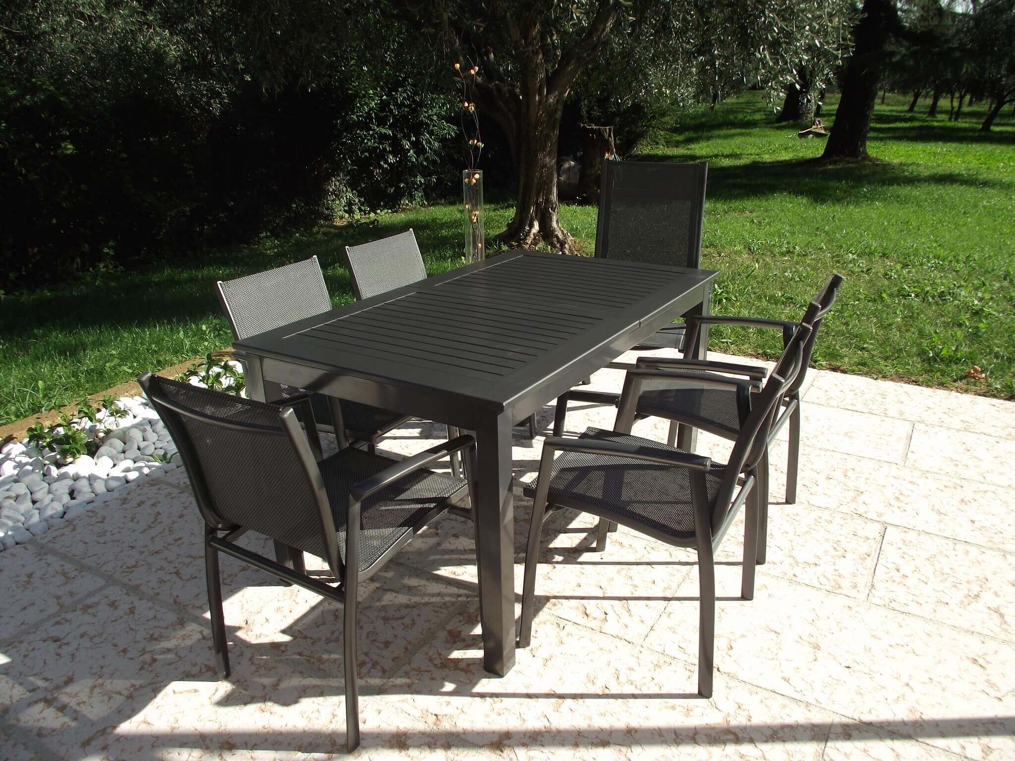 Tavolo allungabile in alluminio per esterno 150/210 cm ERACLE