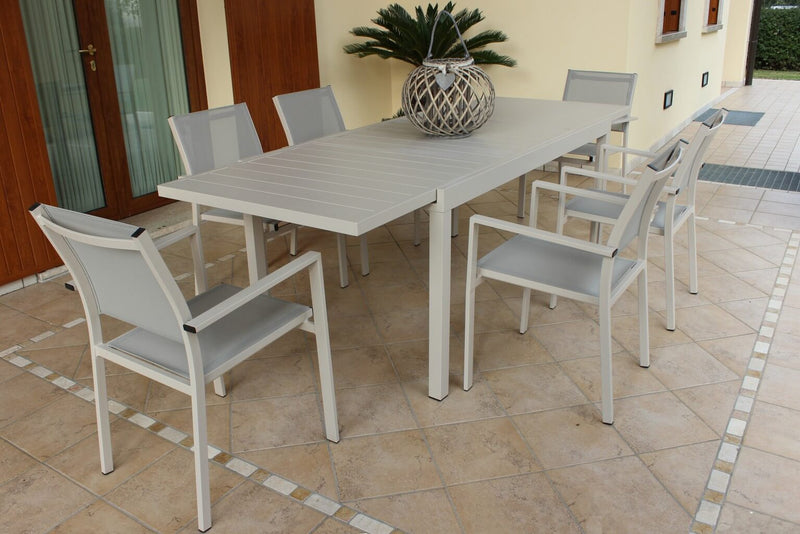 Tavolo in alluminio per esterno allungabile 160/240x90x75 DALLAS